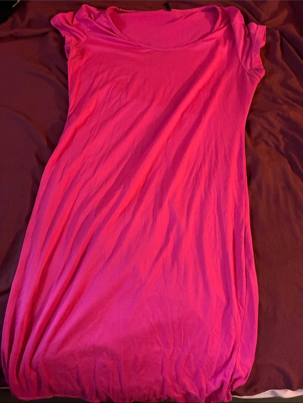 Women’s Scoop Neck Sleeveless Dress Top - Bright Pink